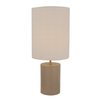 De zandkleurige Lagos tafellamp biedt een moderne uitstraling. Perfect voor een warm en sfeervol accent in jouw interieur.