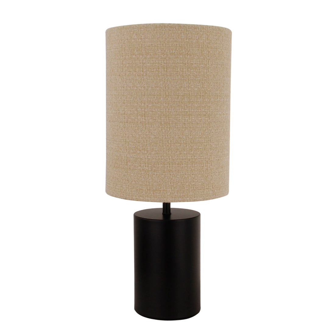 Zwart, moderne tafellamp Lagos met een unieke vormgeving. Perfect voor een sfeervolle inrichting op tafel of bureau.