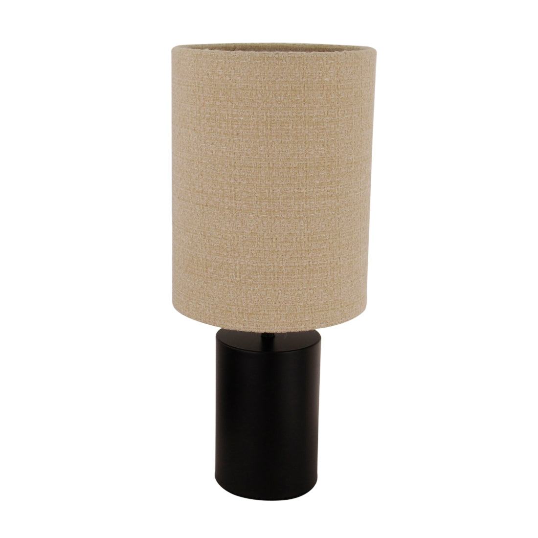Detailfoto van de zwarte Lagos tafellamp met een modern design.