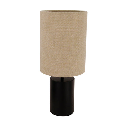 Detailfoto van de zwarte Lagos tafellamp met een modern design.