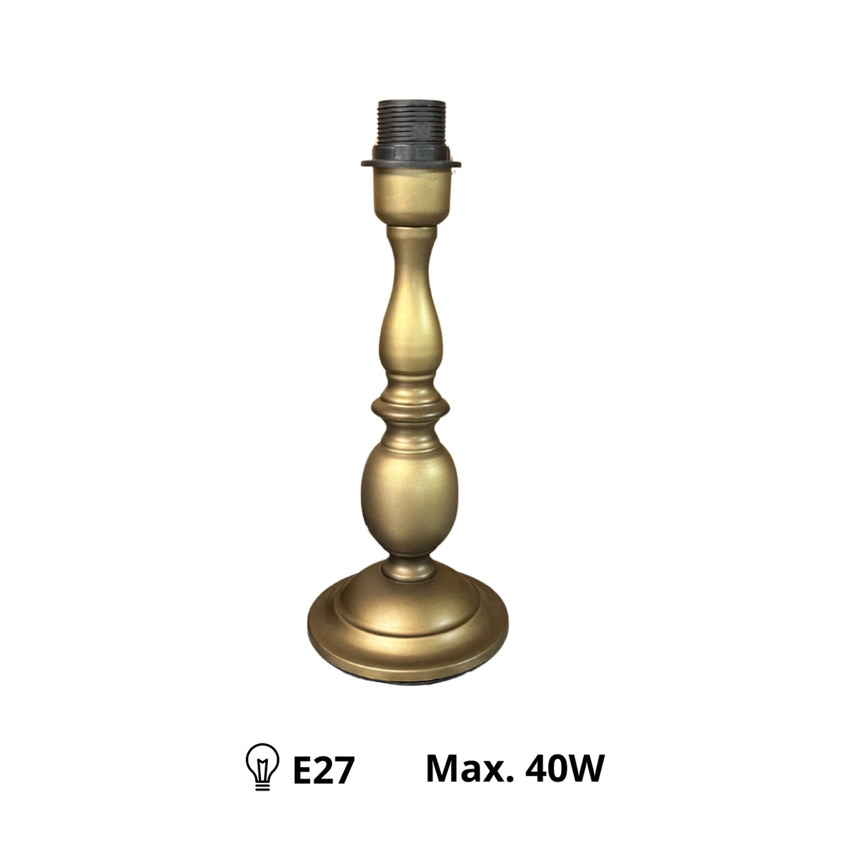 De bronzen lampenvoet van 30 cm geeft een moderne uitstraling aan elke ruimte.