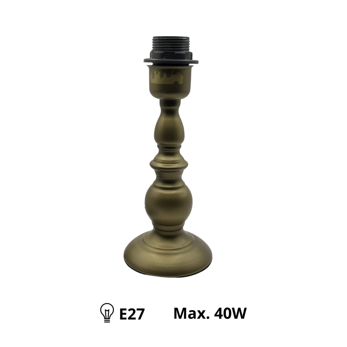 De bronzen lampenvoet T-487 S heeft een eigentijdse uitstraling.