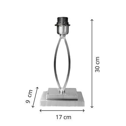 De chroomkleurige lampenvoet T-519 straalt tijdloze elegantie uit. Een perfecte basis voor jouw unieke lampenkap.