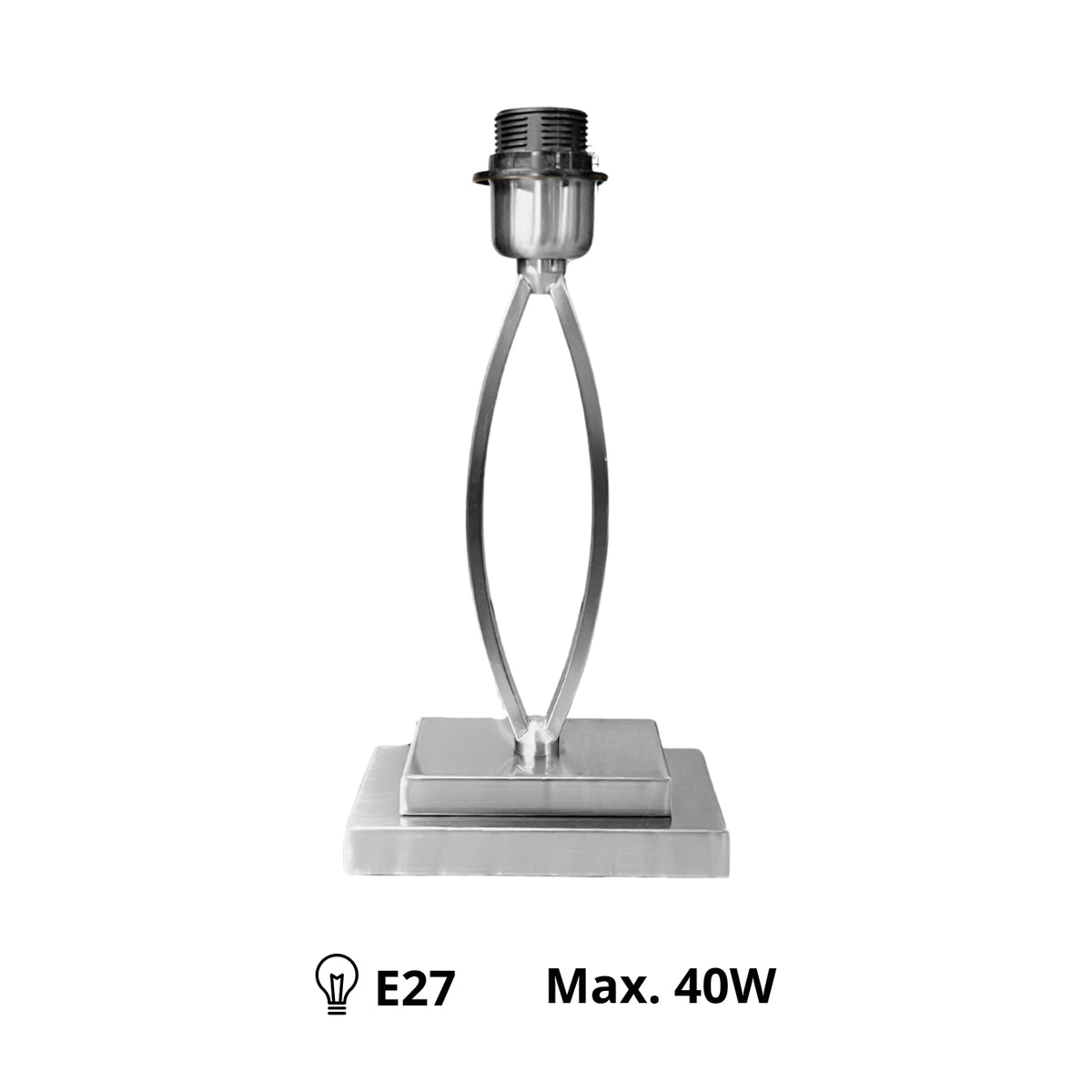 Deze chroomkleurige lampenvoet van 30 cm geeft een moderne uitstraling aan je interieur. Perfect voor elke sfeervolle ruimte.