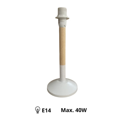 Deze lampenvoet in wit en crème geeft een moderne touch aan je interieur. Perfect voor elke ruimte waar stijl belangrijk is.