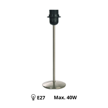 Deze details van de lampenvoet in geborsteld ijzer stralen moderniteit uit. Perfect voor een eigentijdse sfeer.
