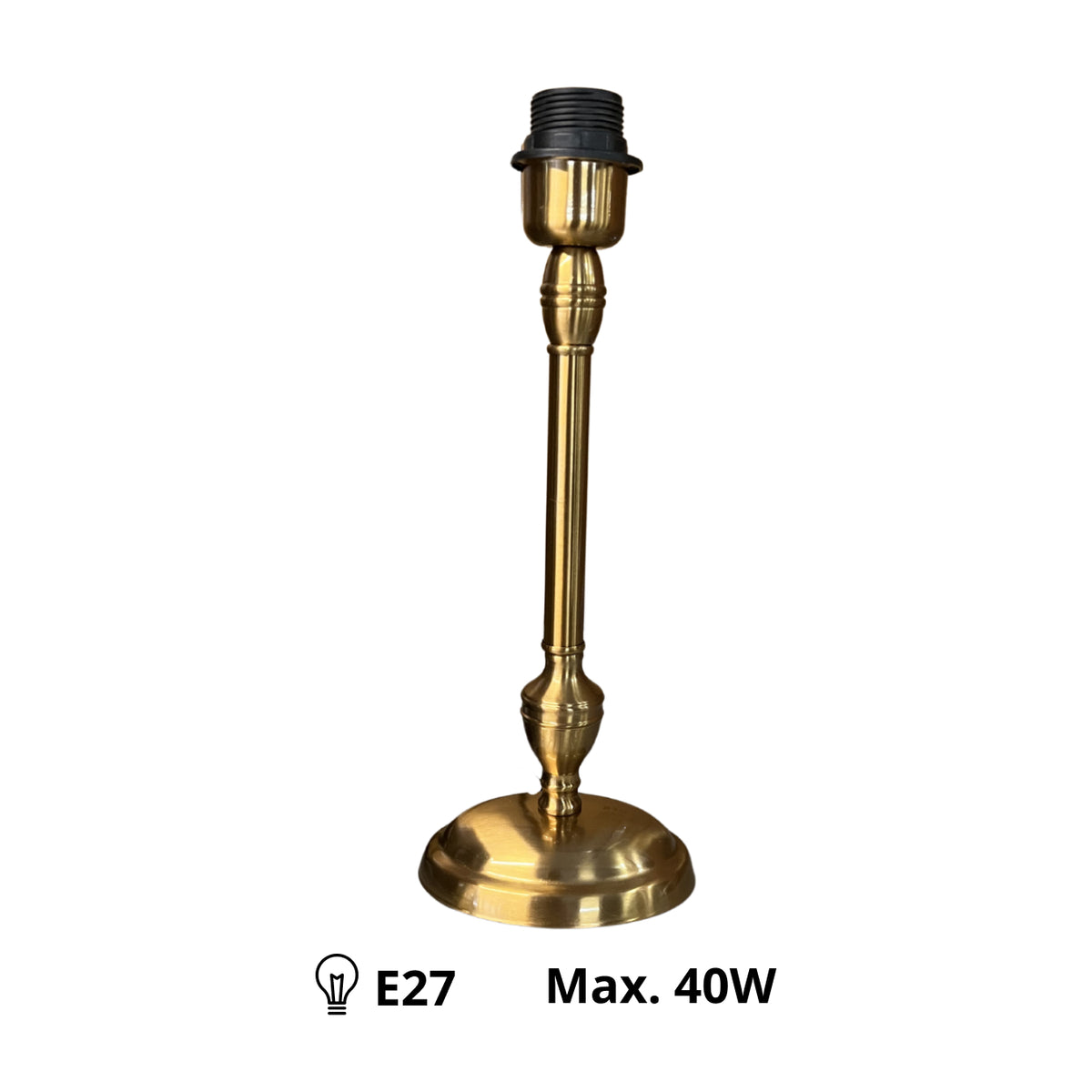 Detailfoto van de messing lampenvoet van 33 cm. Deze elegante basis voegt een luxe accent toe aan jouw interieur.