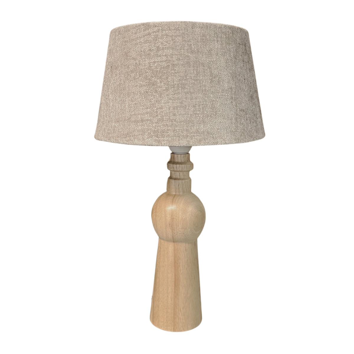 Natuurlijke houten lampenvoet van 31,5 cm, perfect voor een warm en sfeervol interieur.