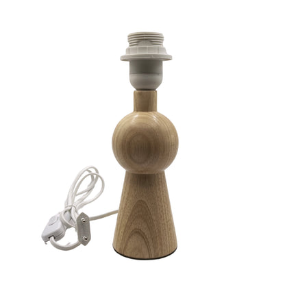 Natuurlijke lampenvoet van hout, 21,5 cm hoog. Perfect voor het creëren van een warme, gezellige sfeer in huis.
