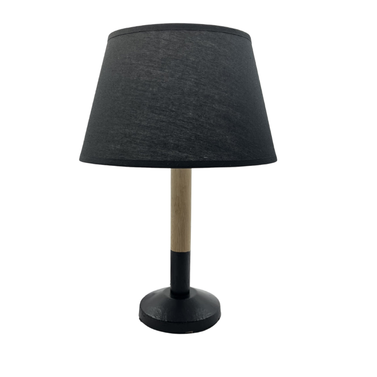 Deze Scandinavische lampenvoet in naturel en zwart voegt warmte toe aan je interieur.