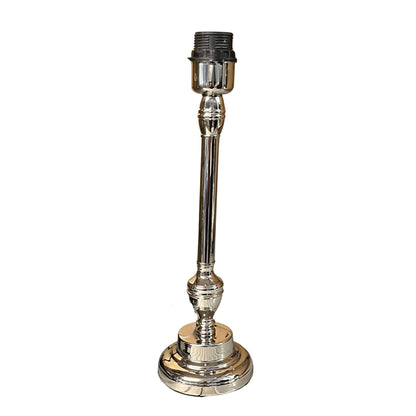 Strakke nikkel lampenvoet van 33,5 cm, perfect voor het creëren van een moderne uitstraling in jouw interieur.