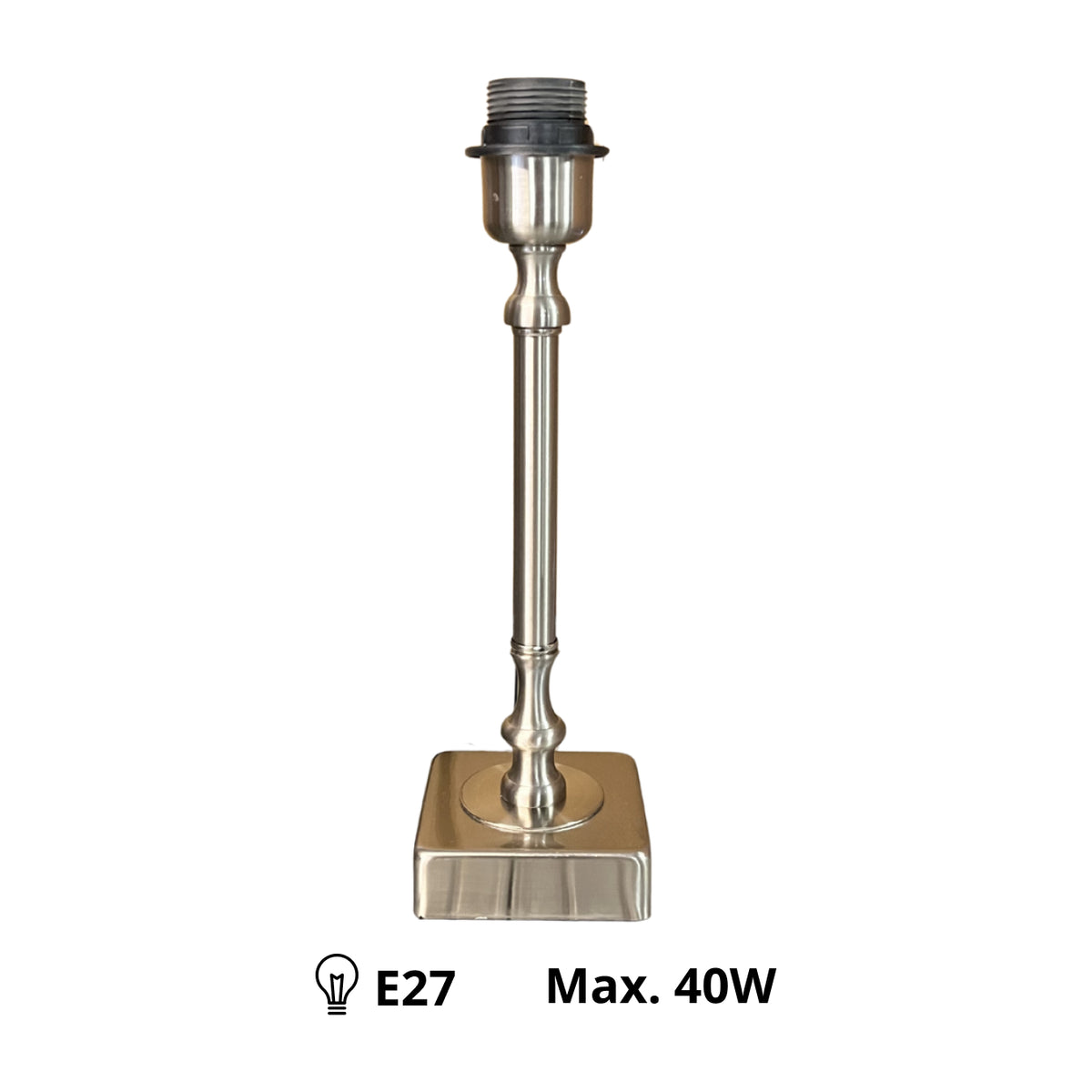 Deze nikkel lampenvoet van 31 cm voegt een modern accent toe aan je interieur. Perfect voor een stijlvolle uitstraling.