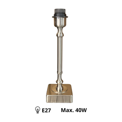 Deze nikkel lampenvoet van 31 cm voegt een modern accent toe aan je interieur. Perfect voor een stijlvolle uitstraling.