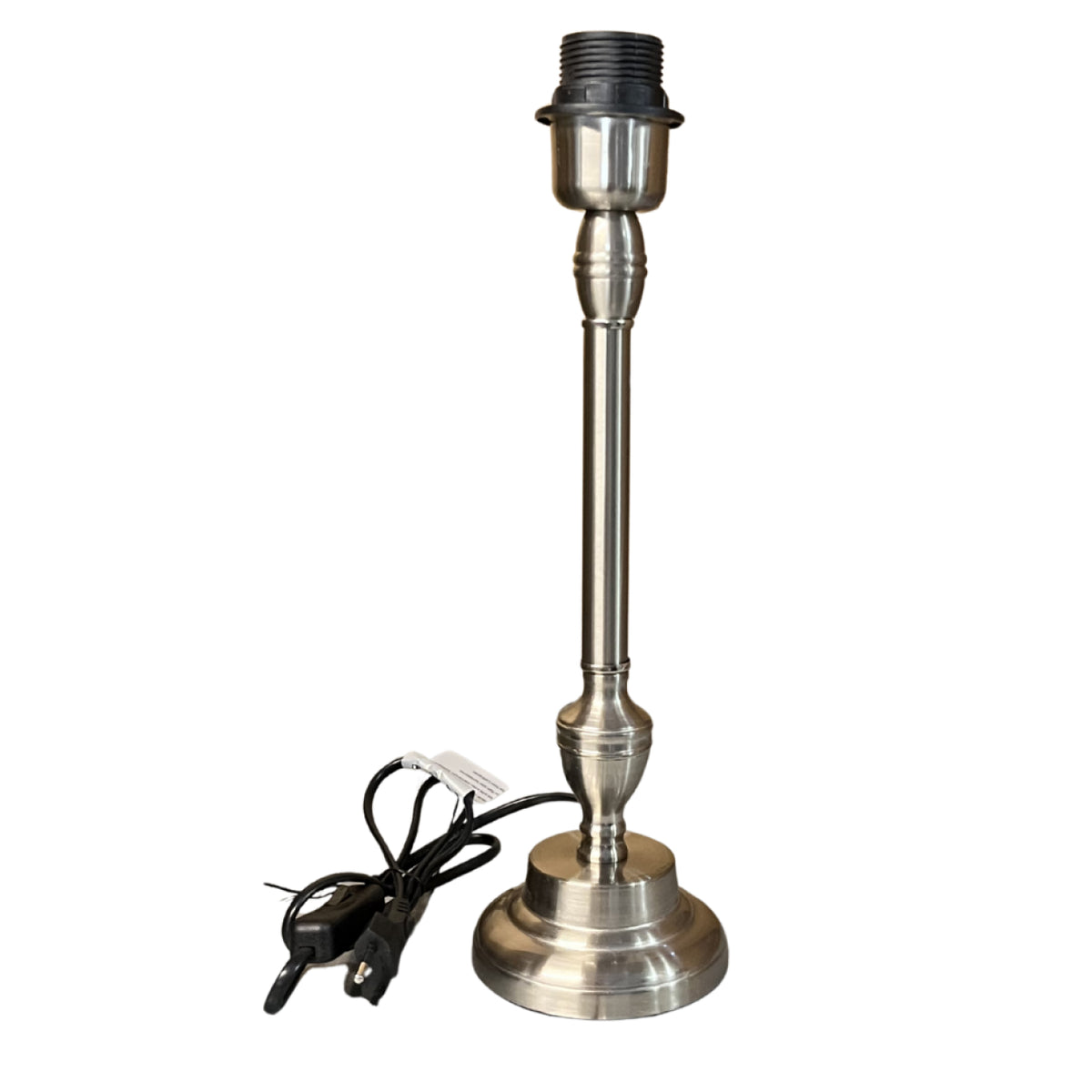Deze nikkel lampenvoet van 33,5 cm voegt een moderne touch toe aan je interieur. Perfect voor elke stijl.