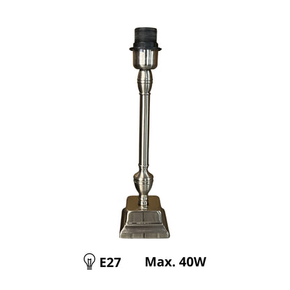 Deze nikkel lampenvoet van 34 cm voegt een moderne touch toe aan je interieur. Perfect voor een eigentijdse sfeer.