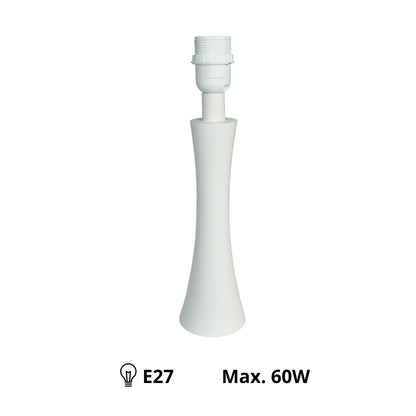 Deze witte lampenvoet van H31 cm voegt een frisse uitstraling toe aan je interieur. Perfect voor elke lampenkap.