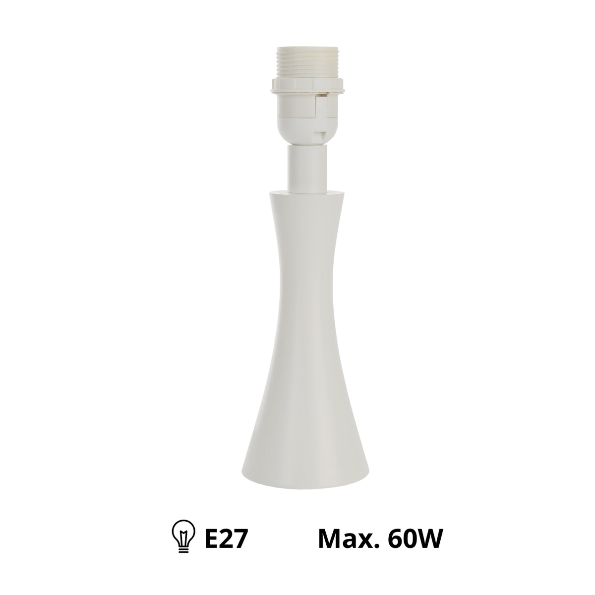 Deze witte lampenvoet van 25 cm voegt een Scandinavische touch toe aan je interieur. Perfect voor elke ruimte.