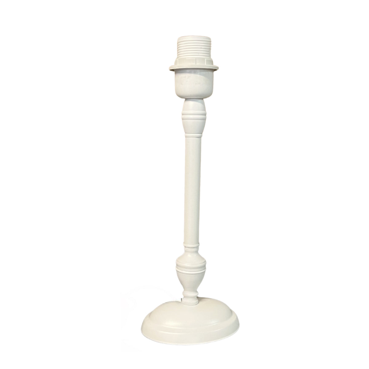 Strakke witte lampenvoet van 33 cm, perfect voor een moderne uitstraling in jouw interieur.