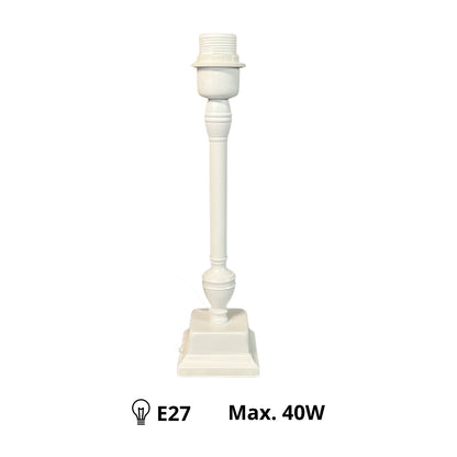 Deze witte lampenvoet van 34 cm voegt een frisse touch toe aan je interieur. Perfect voor elke lampenkap.
