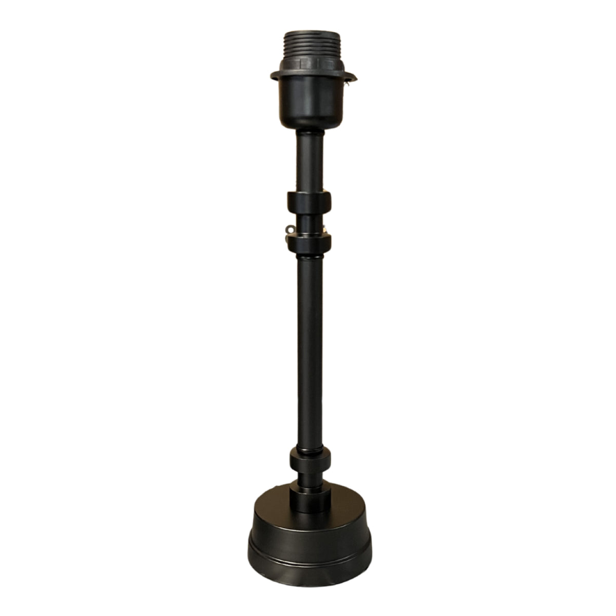 Strakke zwarte lampenvoet van 35,5 cm. Perfect voor een moderne uitstraling in jouw interieur.