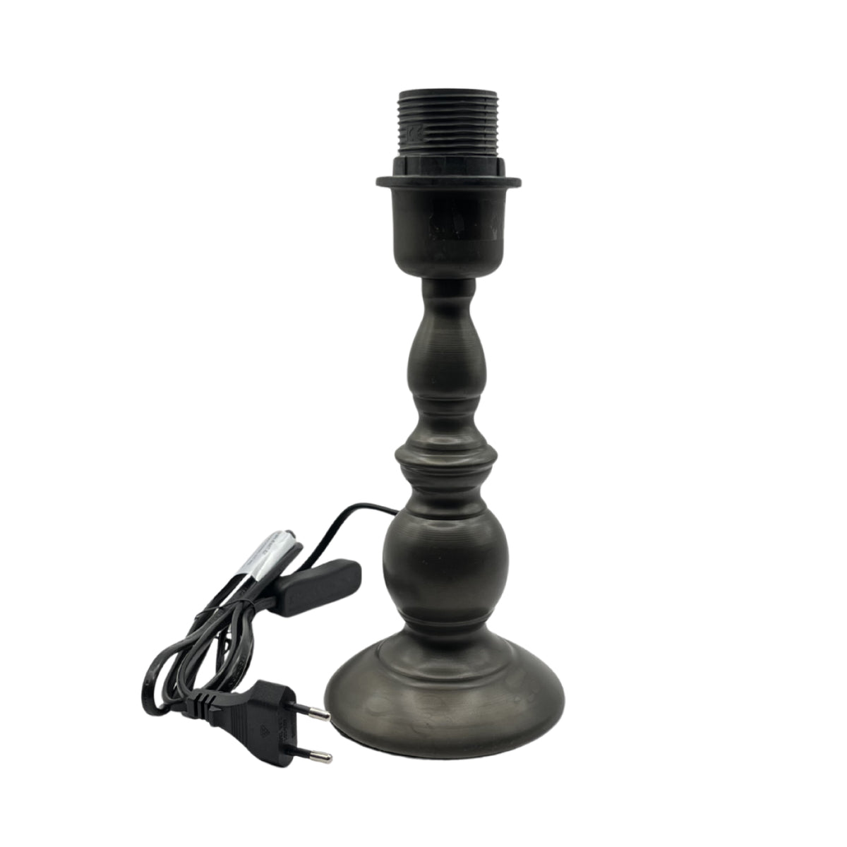 Deze moderne zwarte lampenvoet van 22 cm geeft elke lamp een eigentijdse uitstraling. Perfect voor een strakke inrichting.