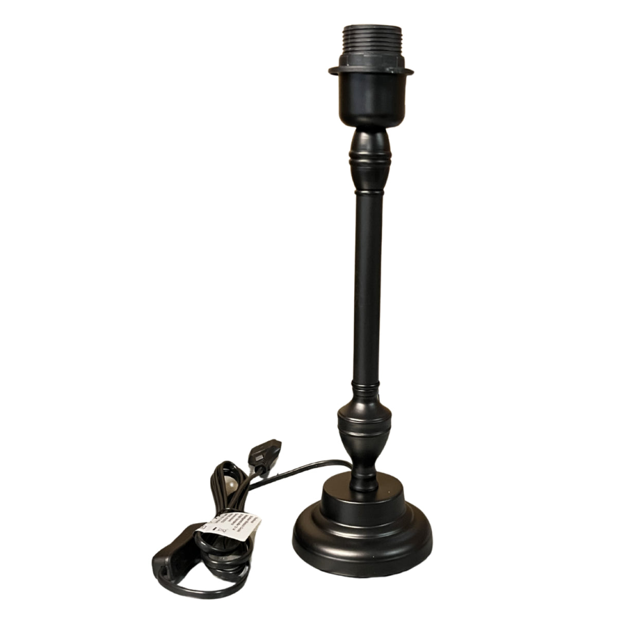 Deze zwarte lampenvoet van 33,5 cm biedt een moderne touch aan jouw interieur. Perfect voor een stijlvolle lampcombinatie.