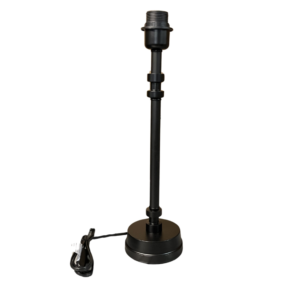 Bijzondere zwarte lampenvoet van 42 cm, perfect voor een moderne uitstraling. Een stijlvolle basis voor jouw favoriete lamp.