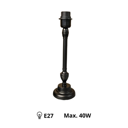 Deze zwarte lampenvoet van 33,5 cm heeft een modern design. Perfect voor een eigentijdse inrichting.