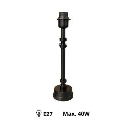 Deze moderne zwarte lampenvoet van 35,5 cm is perfect voor een strakke inrichting.