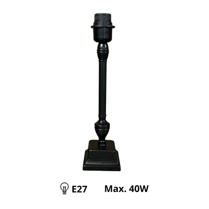 Deze zwarte lampenvoet van 34 cm straalt een moderne elegance uit.