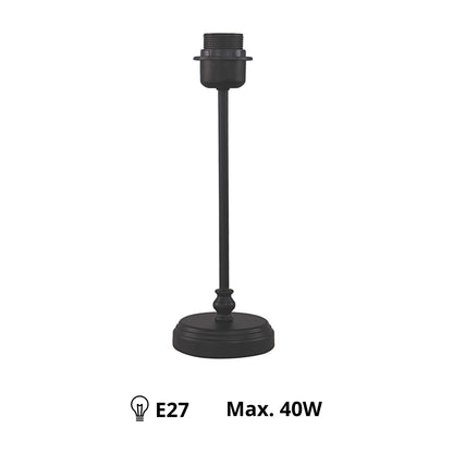 Bijzondere zwarte lampenvoet van 33 cm, perfect voor het creëren van een eigentijdse sfeer in jouw interieur.