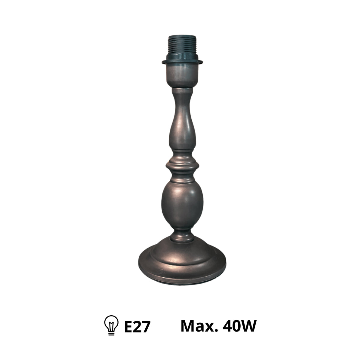 Deze zwarte lampenvoet van 30 cm voegt een moderne touch toe aan je interieur. Perfect voor elke stijlvolle lamp.