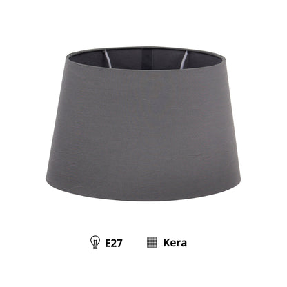Bijzondere antracietkleurige lampenkap in een ovale vorm. Een tijdloos accent dat elke ruimte elegant verlicht.