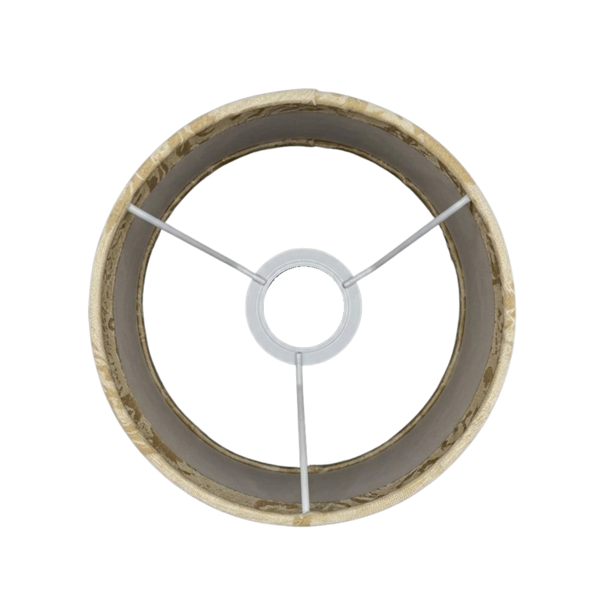 Bovenaanzicht van de beige lampenkap Drum met een eigentijdse uitstraling. Perfect voor een sfeervolle inrichting.