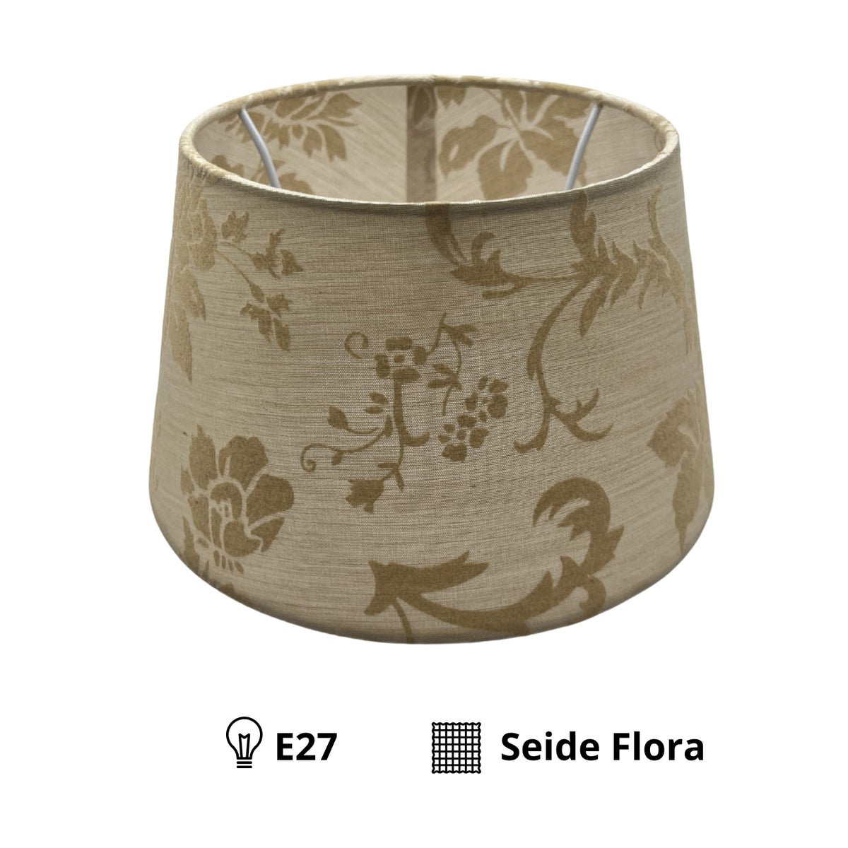 Detail van de beige lampenkap Drum, elegant en tijdloos. Een perfecte aanvulling voor sfeervolle verlichting in uw interieur.