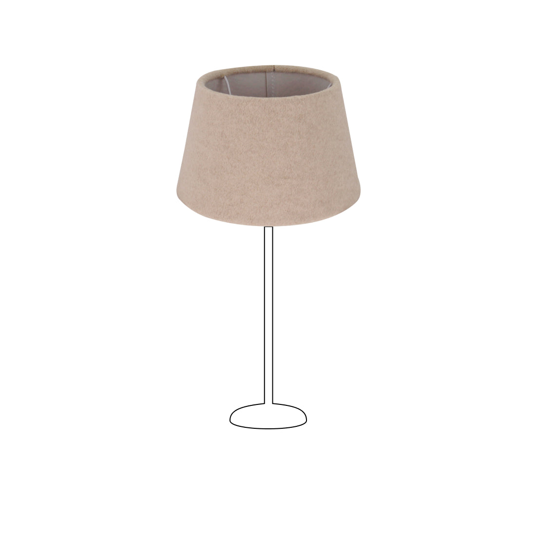 Dichtbijopname van de beige lampenkap Drum. Een tijdloos ontwerp dat elke ruimte een warme uitstraling geeft.