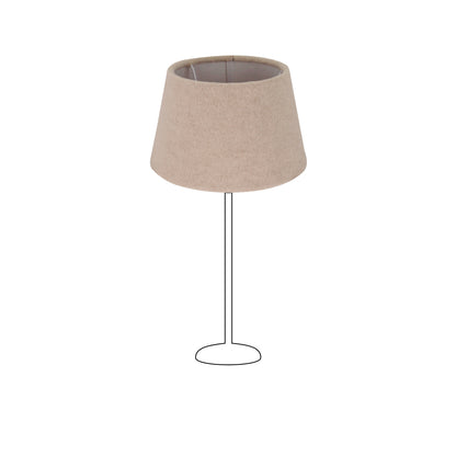 Dichtbijopname van de beige lampenkap Drum. Een tijdloos ontwerp dat elke ruimte een warme uitstraling geeft.