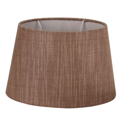 Warme bruine lampenkap ovalen vorm, perfect voor een gezellige sfeer in je interieur.