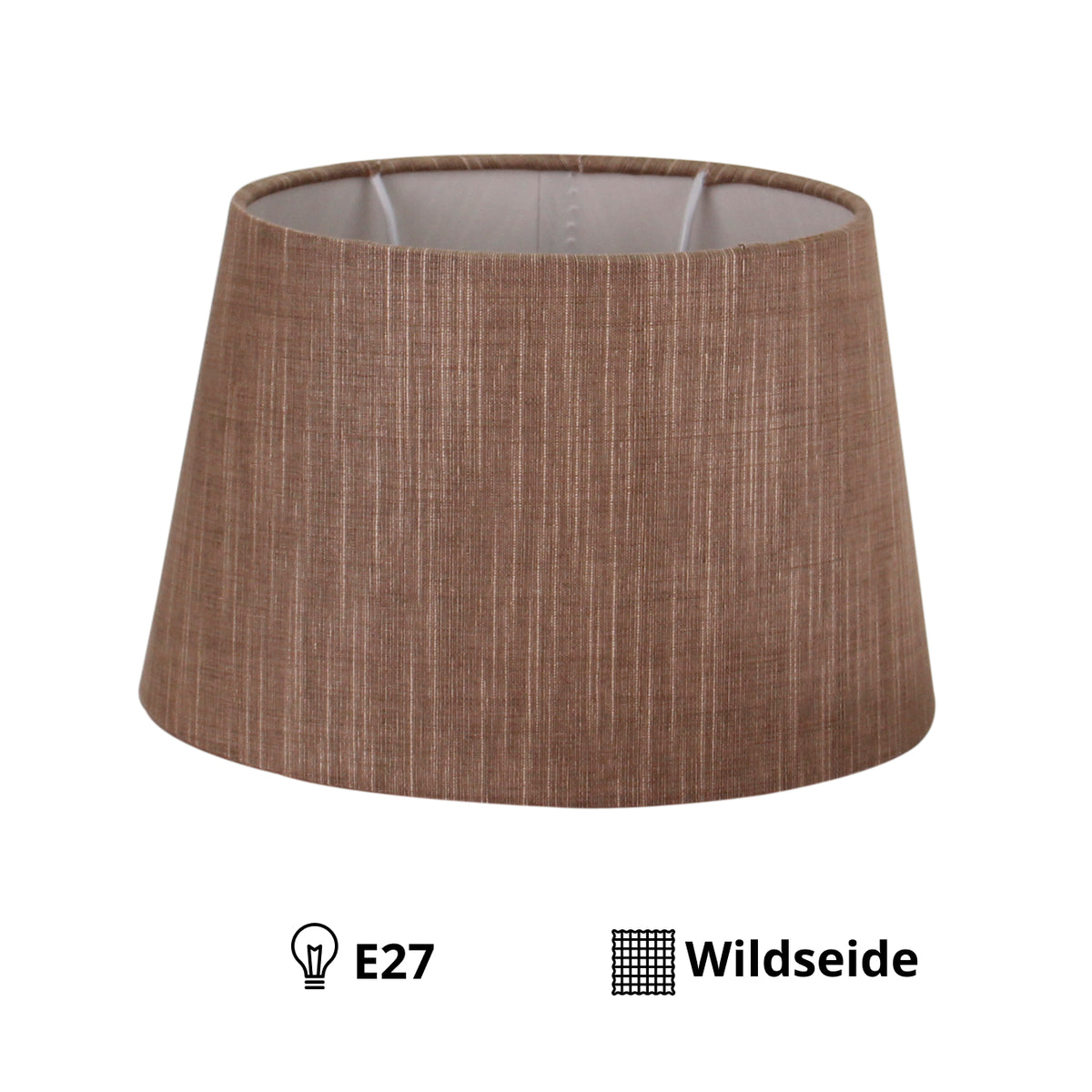 Detail van de bruine lampenkap Oval, perfect voor een warmere sfeer. Voeg een sfeervol accent toe aan je interieur.
