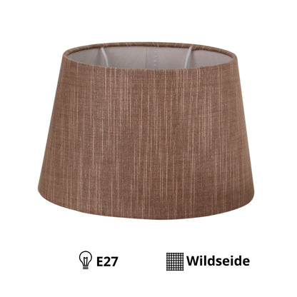Detail van de bruine lampenkap Oval, perfect voor een warmere sfeer. Voeg een sfeervol accent toe aan je interieur.