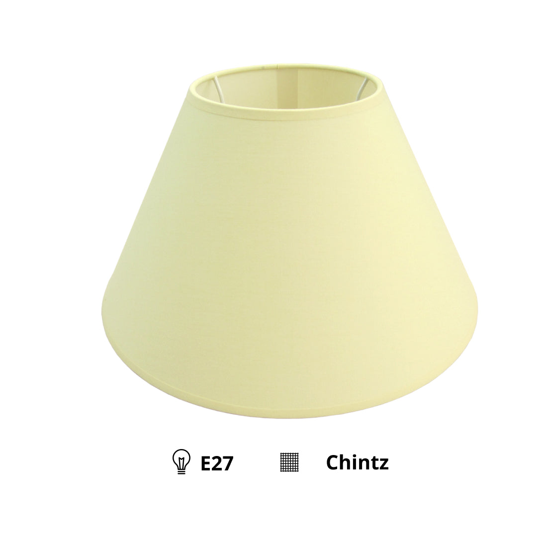 Een gedetailleerde blik op de crèmekleurige lampenkap Top. Deze tijdloze kap voegt warmte en elegantie toe aan je interieur.