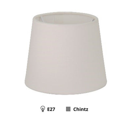 Detail van de crèmekleurige lampenkap Drum, perfect voor een warme en gezellige sfeer.