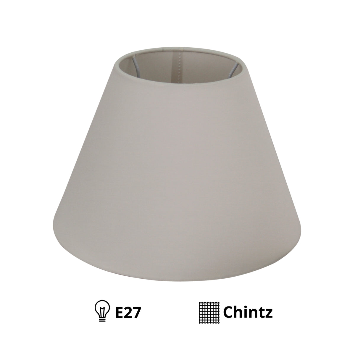 Detaillistische weergave van de crèmekleurige lampenkap. Perfect voor een warme, sfeervolle ambiance in huis.