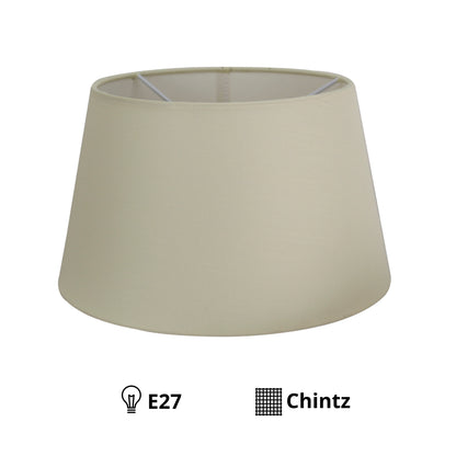 Gezellige creme lampenkap Drum met tijdloos ontwerp. Perfect voor het creëren van een warme sfeer in elke kamer.