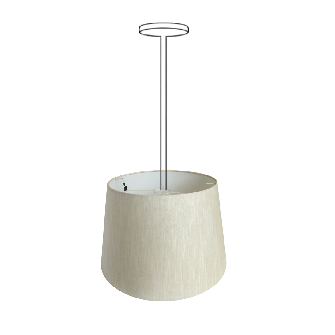 De crèmekleurige lampenkap Drum biedt een warme uitstraling. Perfect voor een gezellige sfeer in je interieur.