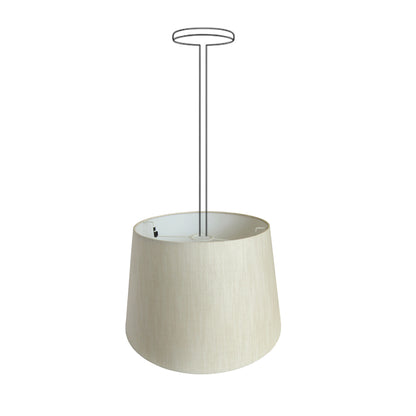 De crèmekleurige lampenkap Drum biedt een warme uitstraling. Perfect voor een gezellige sfeer in je interieur.