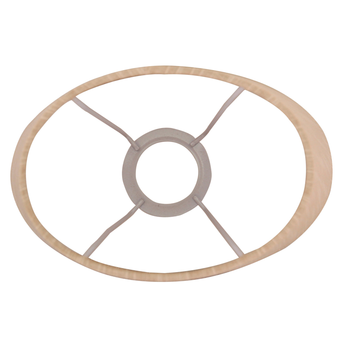 Deze crèmekleurige lampenkap met ovale vorm voegt een zachte, warme uitstraling toe aan elk interieur.