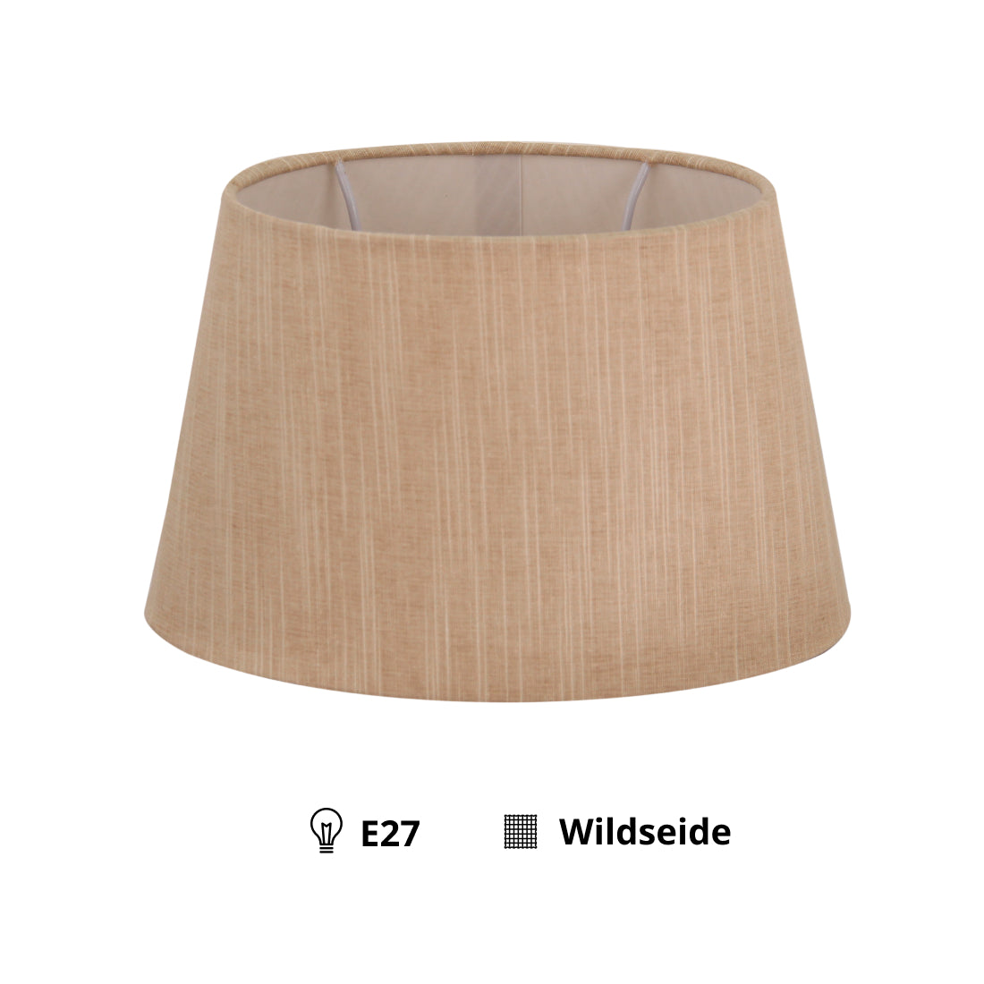 De crème lampenkap Oval in detail toont zijn verfijnde textuur. Perfect voor een warme, sfeervolle uitstraling.