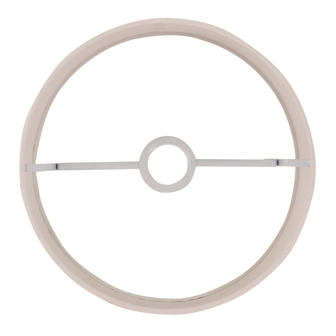 Deze gebroken witte lampenkap in drumvorm voegt een frisse uitstraling toe aan je interieur.