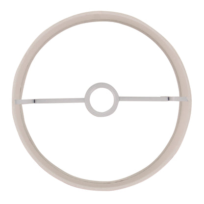 Deze gebroken witte lampenkap in drumvorm voegt een frisse uitstraling toe aan je interieur.